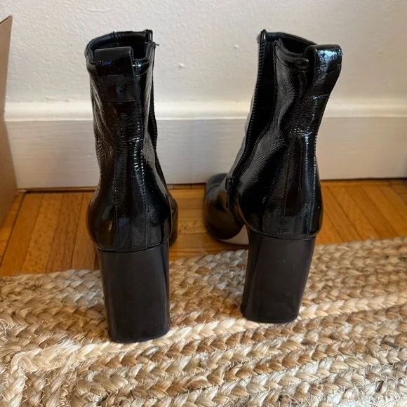 Rag & Bone Black Patent Leather Ellis Booties